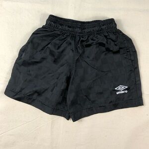 Boys Umbro Soccer Shorts Black Checkered (XS)
